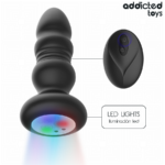Tappo Anale Rotante E Vibrante, Luce Led, Telecomando - Addicted Toys - immagine 2