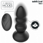 Tappo Anale Rotante E Vibrante, Luce Led, Telecomando - Addicted Toys - immagine 4