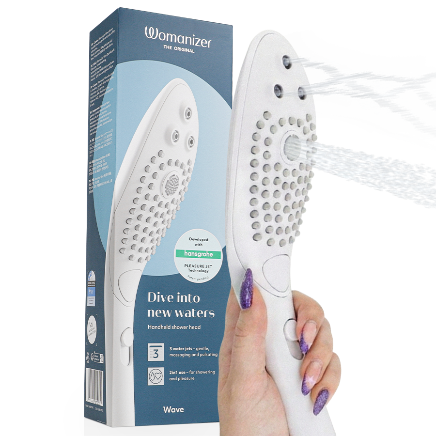 img_220920_f93d4b4b1adb0f235ec0c39411832cab_1.png Soffione Doccia Stimolante Clitorideo Wave Bianco - Womanizer - immagine 1