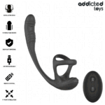 Plug Anale Con Vibrazione E Oscillazione A 360? E Stimolatore Dei Testicoli - Addicted Toys - immagine 2