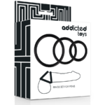 Set Di Anelli Per Pene Nero - Addicted Toys - immagine 3