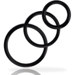 Set Di Anelli Per Pene Nero - Addicted Toys - immagine 2