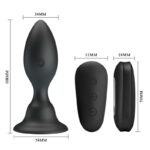 Plug Anale Con Telecomando Vibrazione Nero - Mr Play - immagine 5