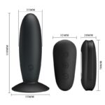 Plug Anale Con Telecomando Vibrazione Nero - Mr Play - immagine 6